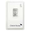 5 gram Credit Suisse Statue of Liberty Platinum Bar .9995 Fine (In Assay)