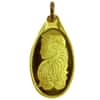 5 Gram PAMP Suisse Gold Lady Fortuna Oval Pendant .9999 Fine