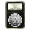 2016 Great Britain 1 oz Silver Britannia Textured Fields NGC MS 70 Retro Holder