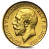 1911-1936 British Gold Half Sovereign George V Avg Circ