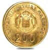 1966 Gold Monaco 200 Francs 10th Wedding Anniversary Coin