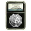 2016 Great Britain 1 oz Silver Britannia Textured Fields NGC MS 69 Retro Holder
