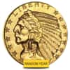 $5 Gold Half Eagle Indian Head - Very Fine VF (Random Year)