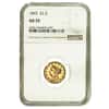 1845 $2.5 Liberty Head Quarter Eagle Gold Coin NGC AU 55    