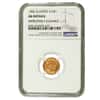 1856 Slanted 5 $1 Gold Indian Princess Head Coin NGC AU Details 