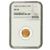 1856 Slanted 5 $1 Gold Indian Princess Head Coin NGC AU 53