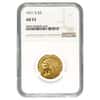 1911 S $5 Gold Half Eagle Indian Head NGC AU 53