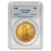 1908 $20 Gold St. Gaudens Double Eagle Coin No Motto PCGS MS 65