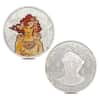 6 oz Alphonse Mucha Colorized Silver 6-Round Set .999 Fine