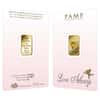 Lot of 5 - 5 gram PAMP Suisse Gold Bar - Love Always (In Assay) .9999 Fine