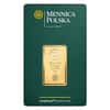 10 Gram Mint of Poland Gold Bar .9999 Fine (in Assay)
