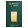 100 Gram Mint of Poland Gold Bar .9999 Fine (in Assay)