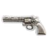 5 oz Silver Revolver Gun Shaped Antiqued High Relief .999 Fine