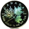 2001 1/4 oz Canadian Gold Maple Leaf $10 Hologram Coin