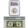 2015 W $1 Coin & Currency Set - Sacagawea Mohawk Ironworkers NGC SP 70 ER W/ GEM Uncirculated Banknot