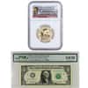 2015 W $1 Coin & Currency Set - Sacagawea Mohawk Ironworkers NGC SP 69 ER W/ GEM Uncirculated Banknot