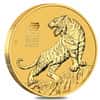 2022 2 oz Gold Lunar Year of The Tiger BU Australia Perth Mint In Cap