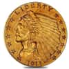 1911 $2.5 Gold Quarter Eagle Indian Head PCGS XF 40