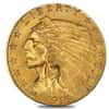 1914 D $2.5 Gold Quarter Eagle Indian Head PCGS AU 55