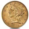 1895 $5 Liberty Head Half Eagle Gold Coin NGC MS 61