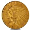 1912 $2.5 Quarter Eagle Gold Indian Head PCGS AU 50