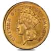 1874 $3 Gold Indian Princess Head PCGS AU 55