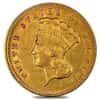 1889 $3 Gold Indian Princess Head NGC UNC Details