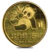1989 1/20 oz Chinese Gold Panda 5 Yuan Small Date BU (Sealed) 