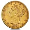 1882 $5 Liberty Head Half Eagle Gold Coin NGC AU Details