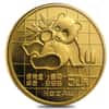 1989 1/2 oz Chinese Gold Panda 50 Yuan Small Date BU (Sealed)