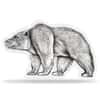2021 Chad 1 oz Silver Bear Shaped Antiqued High Relief Coin (w/Box)