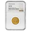 1901/0 S $5 Liberty Head Half Eagle Gold Coin NGC AU 58