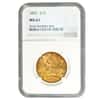 1892 $10 Gold Liberty Head Eagle Coin NGC MS 63