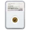 2000 1/10 oz China Gold Panda Frosted Ring 10 Yuan NGC UNC Details