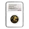 1989 Y 1/2 oz Gold China Panda Hong Kong Expo Proof Commemorative NGC PF Details