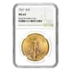 1927 $20 Gold St. Gaudens Double Eagle Coin NGC MS 64