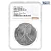 2021 1 oz Silver American Eagle Type 2 NGC MS 69 Mint Error (Retained, Obv Struck Thru)