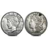 1878-1935 Silver Morgan/Peace Dollar Below Cull (Random Year)