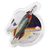 2021 Solomon Islands 1 oz Retrofuturism Rocket Shaped Silver Coin .9999 Fine (w/Box & COA)