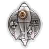 2022 Chad 1 oz Silver Bitcoin Rocket Shaped Antiqued High Relief Coin .999 Fine (w/Box)