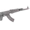 2024 Chad 2 oz Silver Assault Rifle Antiqued Shaped Coin .999 Fine