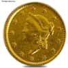 Gold Love Token $1 Liberty Head Type 1 - Ex Jewelry (No Date)
