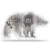 2021 Chad 1 oz Silver Bear Shaped Antiqued High Relief Coin (w/Box)