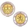 First Czechoslovakia Republic Gold/Silver Bimetallic 10-Coin Set