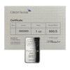 1 oz Credit Suisse Platinum Bar .9995 Fine (w/Assay)