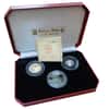 Pobjoy Mint Gold, Platinum and Silver 3-Coin Proof Set (w/Box & COA)