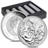 Roll of 20 - 2020 1 oz Silver Australian Bull and Bear Coin Perth Mint .9999 Fine BU In Cap (Tube,Lot of 20)