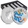 Roll of 20 - 2024 1 oz Colorized Lunar Blue Dragon Silver Coin BU Perth Mint