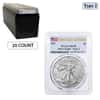 Lot of 20 - 2021 1 oz Silver American Eagle Type 2 PCGS MS 70 FDOI