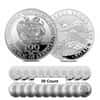 Lot of 20 - 2022 Armenia 1/4 oz Noah's Ark Silver Coin 100 Dram .999 Fine BU (Roll, Lot of 20)